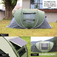 Camping Tents 3/4 Person/People Easy Up Instant Setup Ventilated,IClover [2 Door] [Mesh Window] Waterproof Automatic Pop Up Big Family Privacy Dome Tent Shelter for Backpacking Picnic Mothers Day Gift